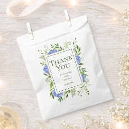 Sacolinha Chá de fraldas Blue Hydrangeas Boy Obrigado