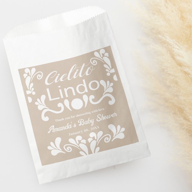 Sacolinha Chá de fraldas Boho Cielito Lindo Mexicano (Criador carregado)