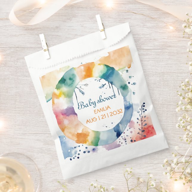 Sacolinha Chá de fraldas BOHO de Cubo Personalizado (Cortado)