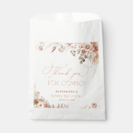 Sacolinha Chá de fraldas Boho Pampas Grass Obrigado