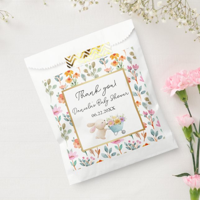 Sacolinha Chá de fraldas Bonito de Flores Selvagens (Selado)