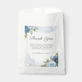 Sacolinha Chá de fraldas Botânico Azul Elegante de Pequeno D