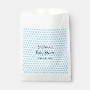 Sacolinha Chá de fraldas Branco Bolinhas Azul Meninas Bonita