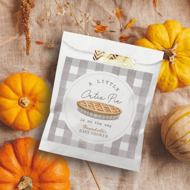 Sacolinha Chá de fraldas Branco de Ação de Graças de Pequena (Criador carregado)