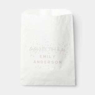 Sacolinha Chá de fraldas Branco Moderno Rosa Arco-íris e est