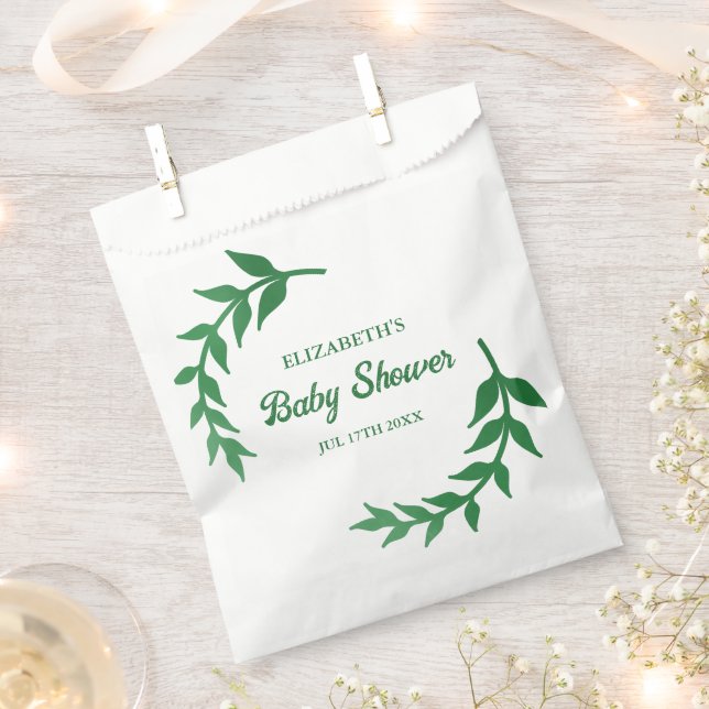 Sacolinha Chá de fraldas Chic Greenery (Cortado)