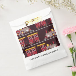 Sacolinha Chá de fraldas da Festa de aniversário do comboio