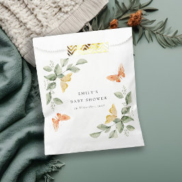 Sacolinha Chá de fraldas das Borboletas do Jardim Amarelo-Bo