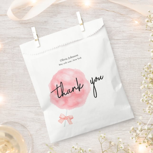 Sacolinha Chá de fraldas de algodão doce e Arco de aquarela (Cortado)