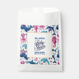 Sacolinha Chá de fraldas de animais do mar, elegante e moder