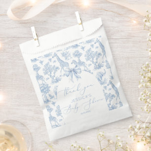 Sacolinha Chá de fraldas de animais Toile de Jouy Safari