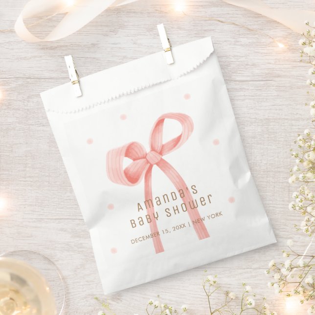 Sacolinha Chá de fraldas de Arco de Bolinhas bonito (Cortado)