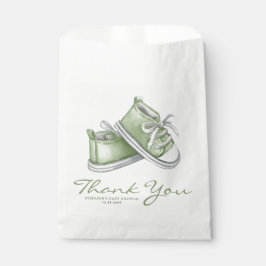 Sacolinha Chá de fraldas de Booties de Bebê Verde