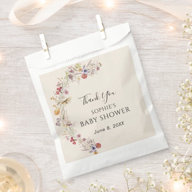 Sacolinha Chá de fraldas de Borboletas Whimsic (Cortado)