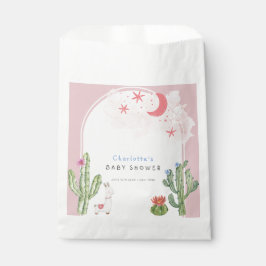 Sacolinha Chá de fraldas De Brinquedos Cactus De Arco Rosa