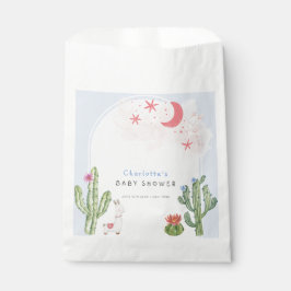 Sacolinha Chá de fraldas de Brinquedos de Arco Azul Cactus