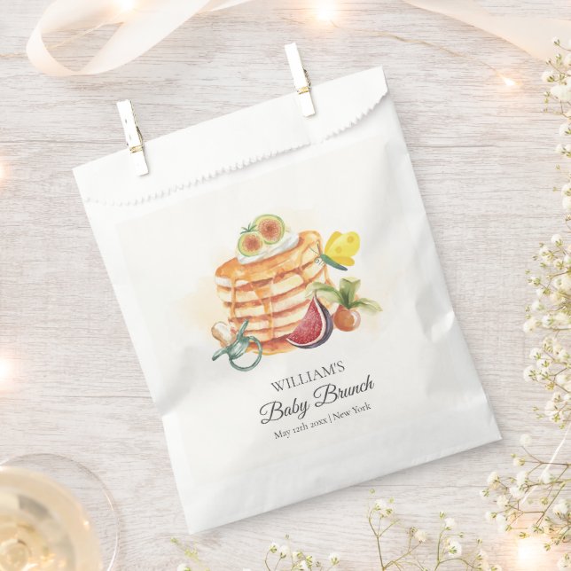 Sacolinha Chá de fraldas de Bruneque com Pacificador de Frut (Cortado)