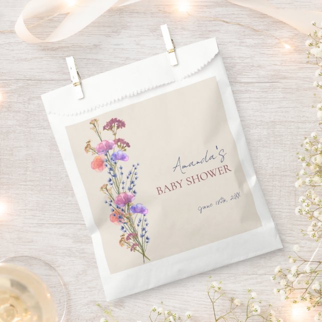 Sacolinha Chá de fraldas de Buquê de acrílico russo bege (Cortado)