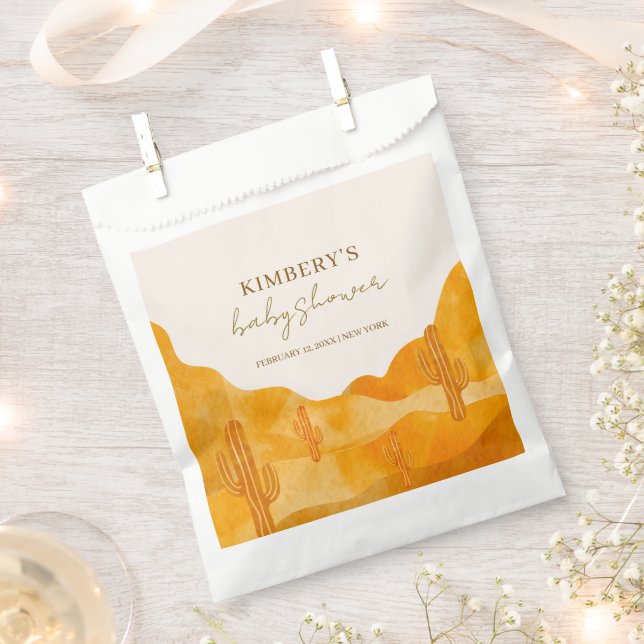 Sacolinha Chá de fraldas de Cactus no Deserto de Boho Modern (Cortado)