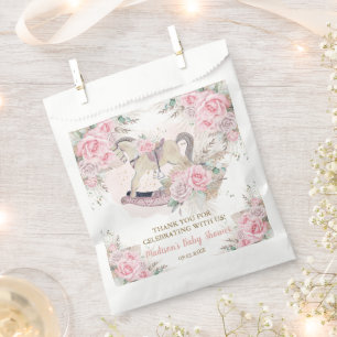 Sacolinha Chá de fraldas de Cavalo Floral Rosa-Rosa-Rosa-Pam