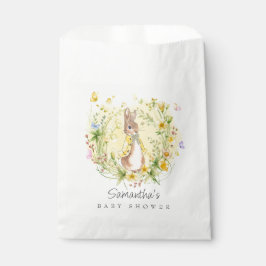 Sacolinha Chá de fraldas de Coelho Peter Amarelo de Aquarela