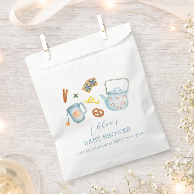 Sacolinha Chá de fraldas de Cookie Rústico Mínimo (Cortado)