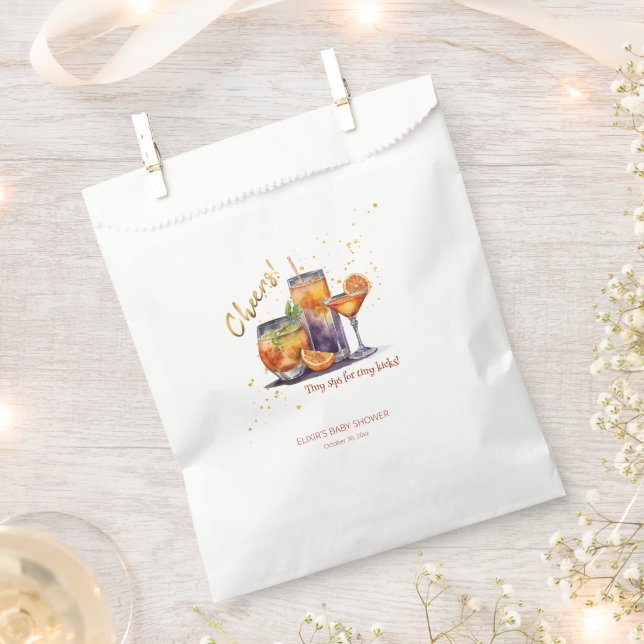 Sacolinha Chá de fraldas de coquetéis do Halloween (Cortado)