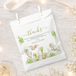 Sacolinha Chá de fraldas de Dinossauro de Aquarela Doce