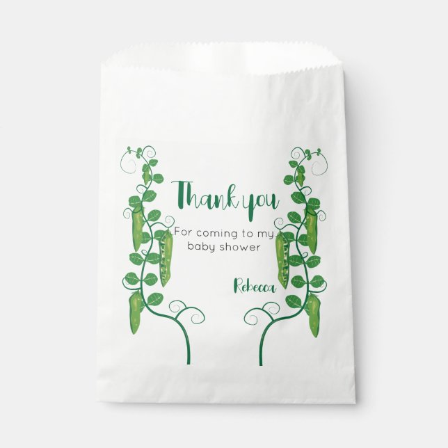 Sacolinha Chá de fraldas de ervilha doce Favorece Bolsas (Frente)