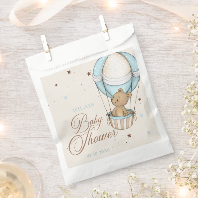 Sacolinha Chá de fraldas de Espera do Balão de Ar Quente do  (Cortado)