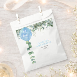 Sacolinha Chá de fraldas de eucalipto com balões verdes