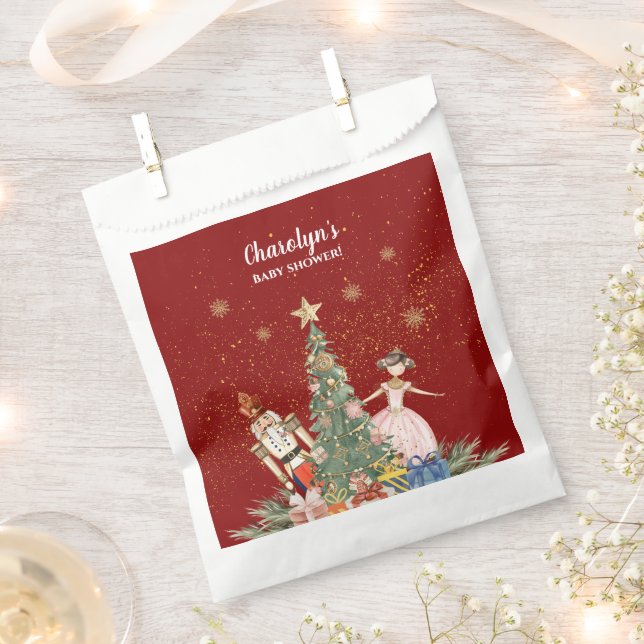 Sacolinha Chá de fraldas de Festa de Natal de Nutcracker (Cortado)