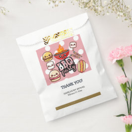 Sacolinha Chá de fraldas de Festas de CHURRASCO Kawaii Cute