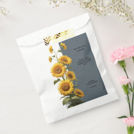 Sacolinha Chá de fraldas de girassol azul