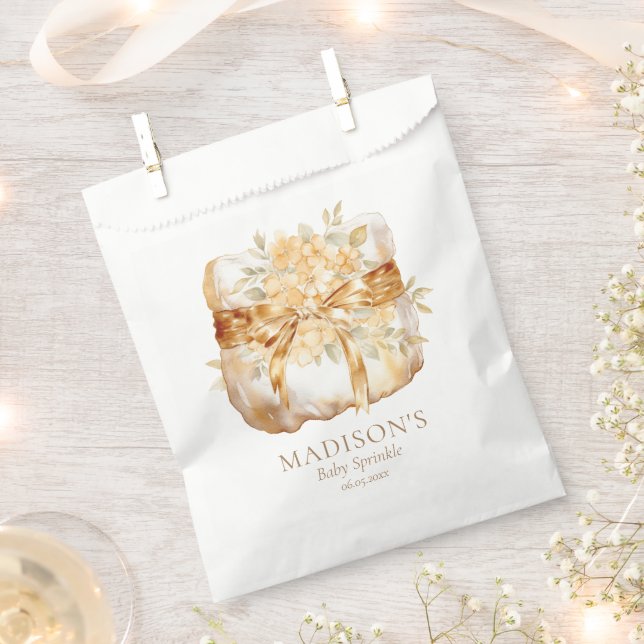 Sacolinha Chá de fraldas de ilustração de Fralda bege e Dour (Cortado)