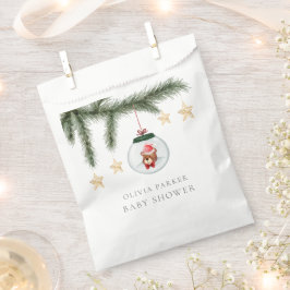 Sacolinha Chá de fraldas de inverno com Urso de Teddy Neutro