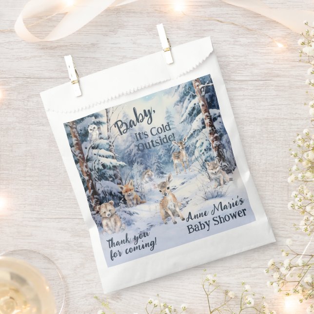 Sacolinha Chá de fraldas de Inverno para Bebês da Madeira (Cortado)