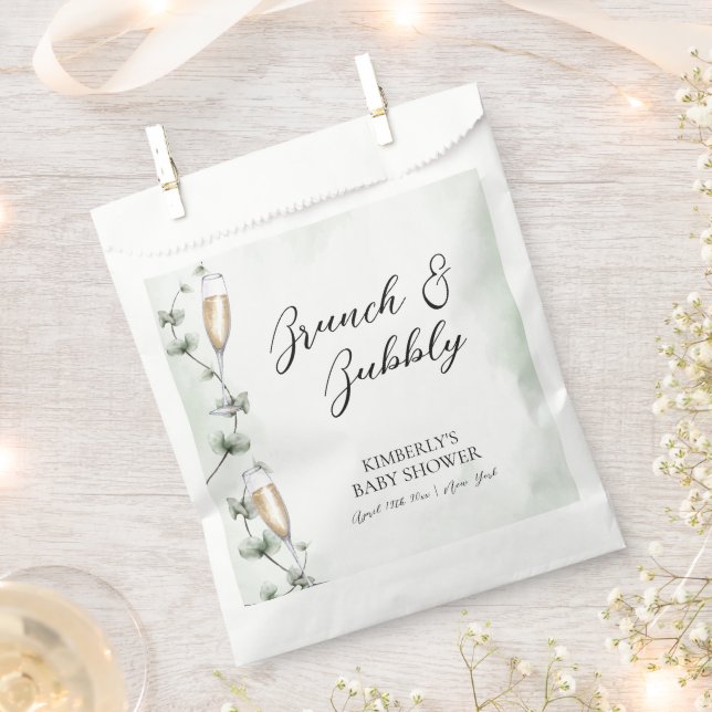 Sacolinha Chá de fraldas de Jardim de Champanhe Eucalyptus B (Cortado)