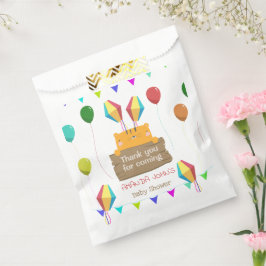 Sacolinha Chá de fraldas de Laranja de Cartoon