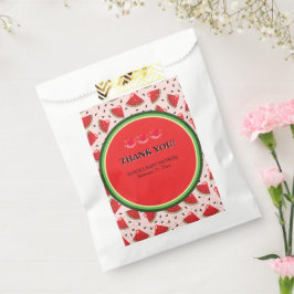 Sacolinha Chá de fraldas de melancia moderna com brilho únic