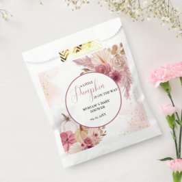 Sacolinha Chá de fraldas de Menina Floral Rosa-Rosa