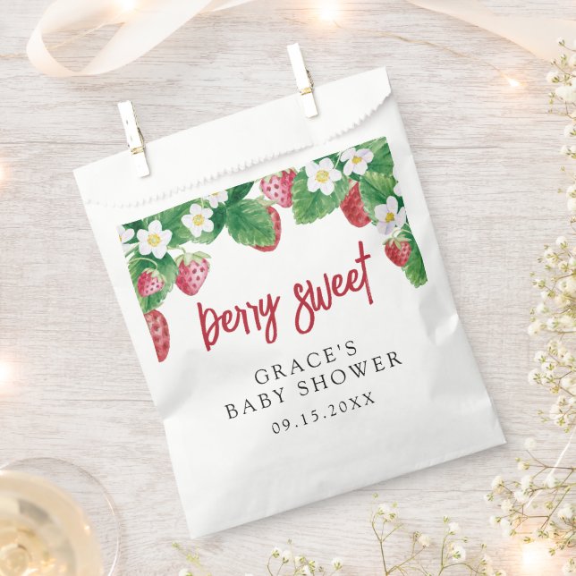 Sacolinha Chá de fraldas de Morango de Verão (Cortado)