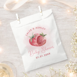 Sacolinha Chá de fraldas de morango rosa-claro