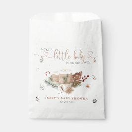 Sacolinha Chá de fraldas de Natal Cozy Favor Bag