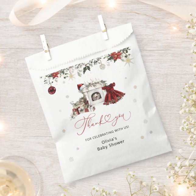 Sacolinha Chá de fraldas de Natal Obrigado (Cortado)