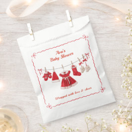 Sacolinha Chá de fraldas de Natal | Papais noeis Vermelho e