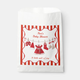 Sacolinha Chá de fraldas de Natal | Papais noeis Vermelho e