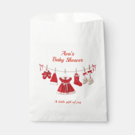 Sacolinha Chá de fraldas de Natal | Papais noeis Vermelho e