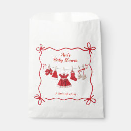 Sacolinha Chá de fraldas de Natal | Papais noeis Vermelho e