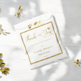 Sacolinha Chá de fraldas de Obrigado Elegante da Princesa Do